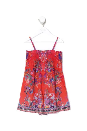 INFANTS PLAYSUIT WITH SHIRRING FREE LOVE