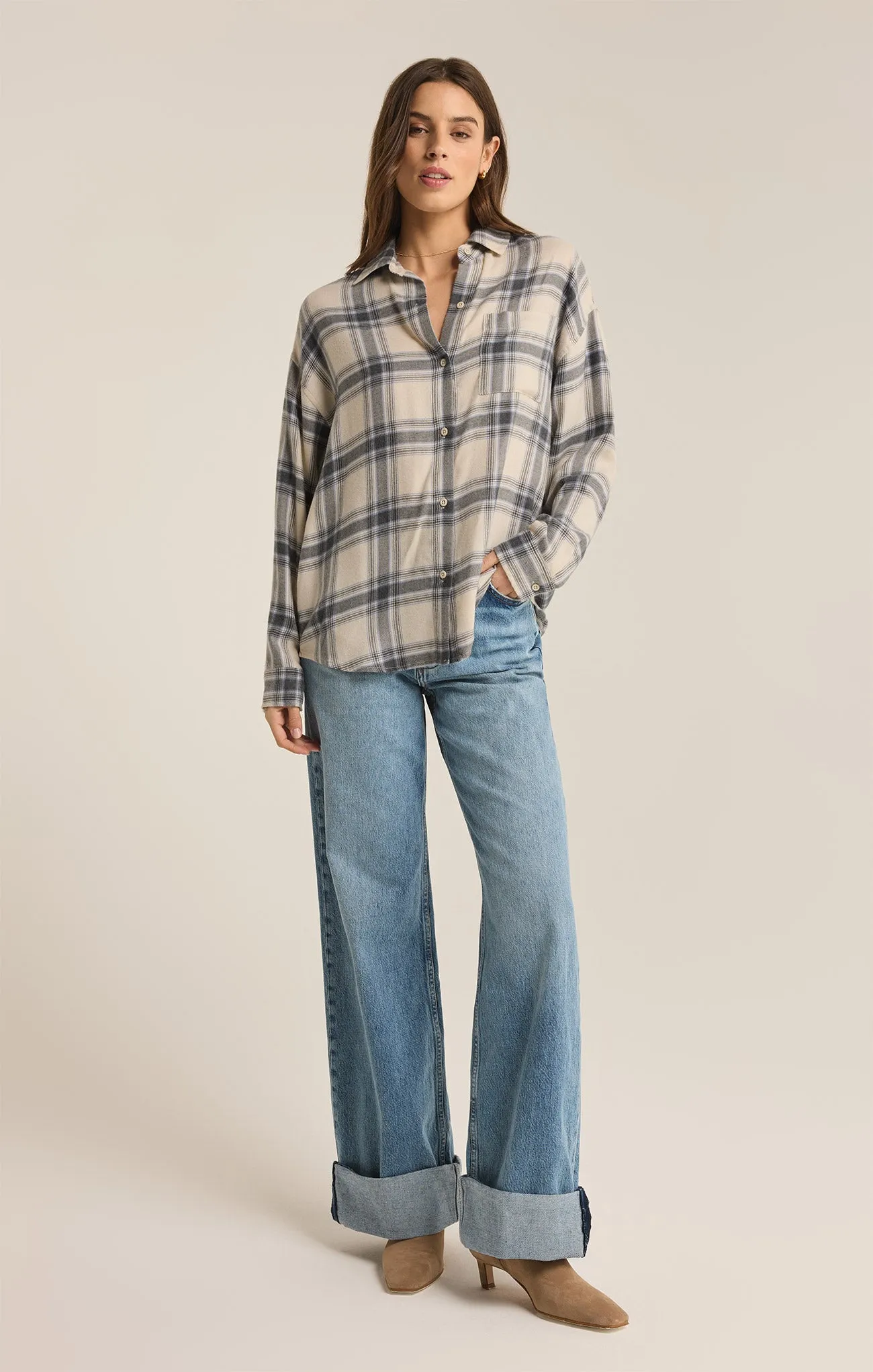 River Plaid Button Up